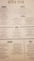 Alta Via menu