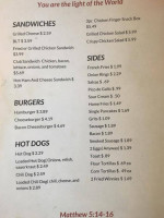 Lighthouse Café menu