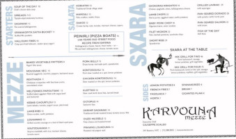Karvouna Mezze menu