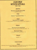 Stony Brae Pub menu