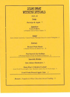 Stony Brae Pub menu