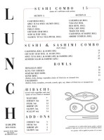 Mamasan Sushi menu