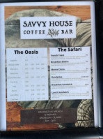 Savvy House Coffee menu