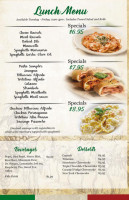 Napoli's Italian Restaurant menu