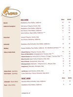 Grano Italian Restaurant Wine Bar menu