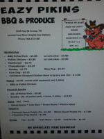 Eazy Pikins Produce Bbq menu