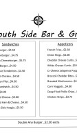 South Side Grill menu