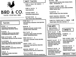 Bird Co menu