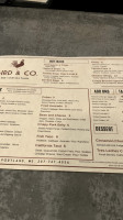 Bird Co menu