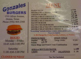 Gonzales Burger food