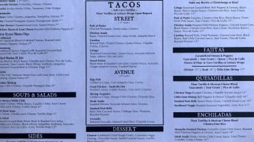 Ancho Agave menu