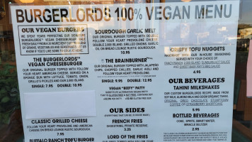 Burgerlords menu