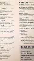 Eagles Club menu