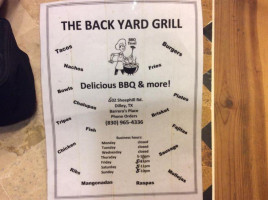 Backyard Grill menu