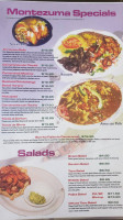 Montezuma Mexican menu
