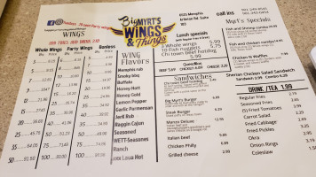 Jd's Wings 2 Go Bartlett menu