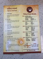 Hoku Poke menu