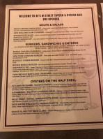 Bj's M Street Tavern And Oyster menu
