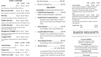 Red White And Brew Coffee Co menu
