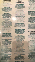 Hubd Lake Tavern menu