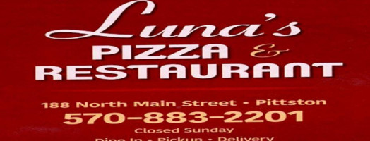 Lunas Pizza Restaraunt food