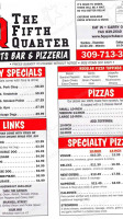 The 5th Quarter Sports And Pizzeria menu