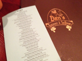 Dan's Tap House menu