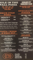 Hole In The Wall Pizza. (and Other Delicious Things) menu