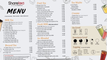 Sharetea menu