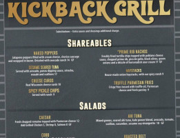 Kickback Grill menu