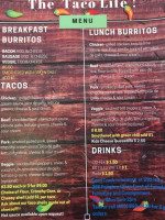 The Taco Life menu