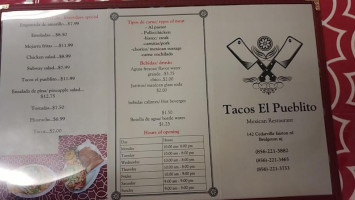 El Pueblito Mexican American Grill menu