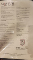 G5 Brewing Company menu