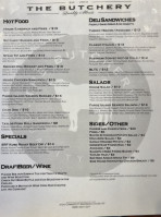 The Butchery menu