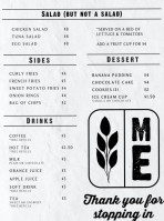 Maria's Eatery menu