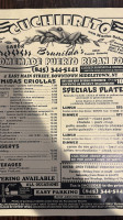 Brunilda's Cuchifrito menu
