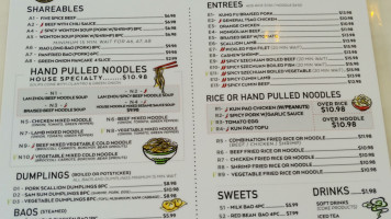 Noodles Dumplings menu