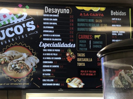 Cuco's Burritos menu