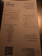 The Savoy At 21c menu