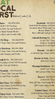 Sourdough Co. Walnut Creek menu