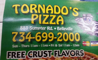 Tornado's Pizza food