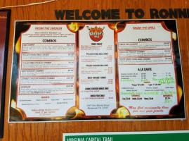 The Original Ronnie's Bbq menu