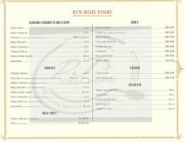 Pj's Soul Food inside