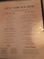 Jack's menu