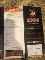 Kobe Asian Fusion menu