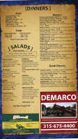 Dimitri's Pizzeria menu
