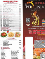 Eastern Phoenix menu