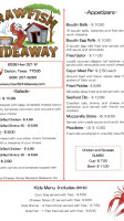 Crawfish Hideaway #2 menu