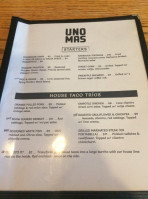 Uno Mas Mexican Style Grill Tap House menu
