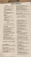 Whistle Punk Grill Taphouse menu